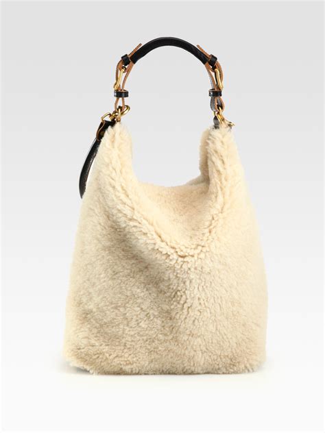 WOMEN'S LUXURY SHEARLING CHAIN BAGS 